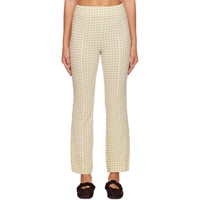 가니 GANNI Beige Check Trousers 232144F087010