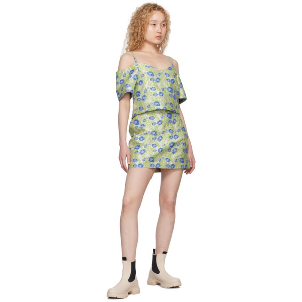  가니 GANNI Gray 3D Miniskirt 231144F090012