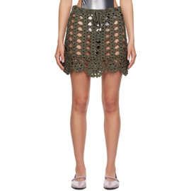 가니 GANNI Black & Gold Bead Miniskirt 232144F090009