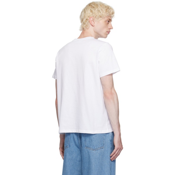  가니 GANNI White Printed T-Shirt 231144M213000