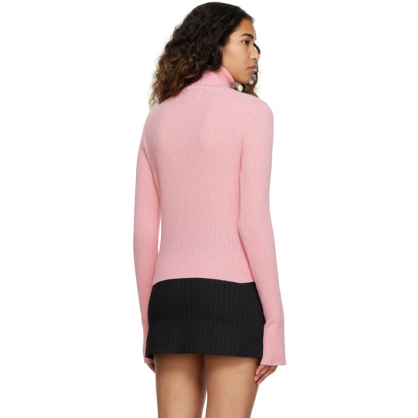  가니 GANNI Pink Paneled Turtleneck 231144F099004