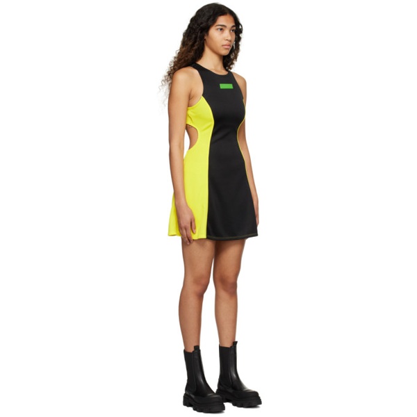  가니 GANNI Black & Yellow Tennis Dress 231144F551001