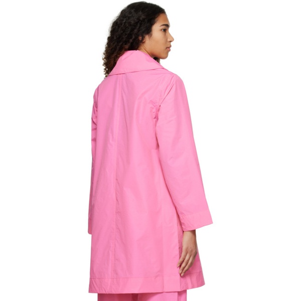  가니 GANNI Pink Printed Coat 231144F059009