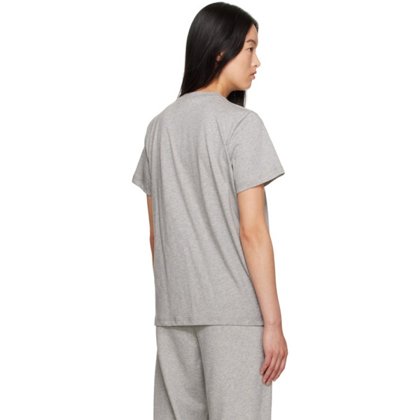  가니 GANNI Gray Printed T-Shirt 232144F110010