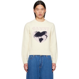 가니 GANNI 오프화이트 Off-White Graphic Sweater 242144M201000