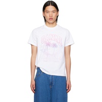 가니 GANNI White Cocktail T-Shirt 242144M213001