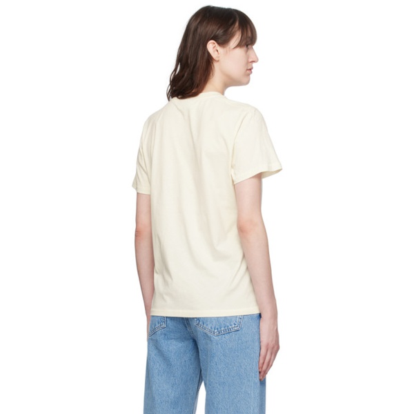  가니 GANNI 오프화이트 Off-White Printed T-Shirt 242144F110012