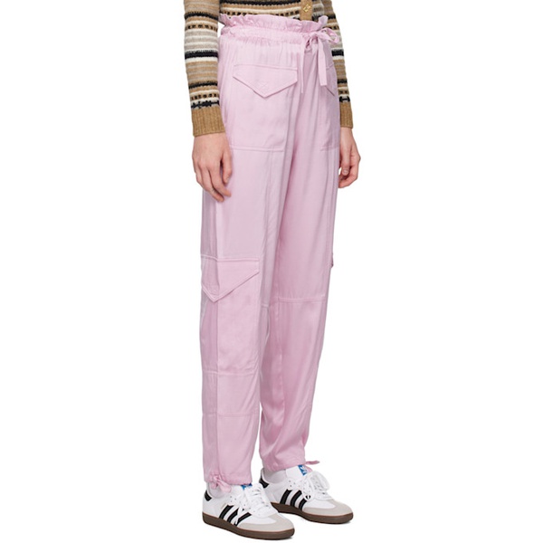  가니 GANNI Pink Washed Trousers 242144F087012