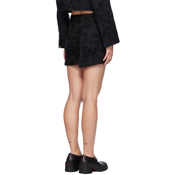  가니 GANNI Black Layered Miniskirt 242144F090003