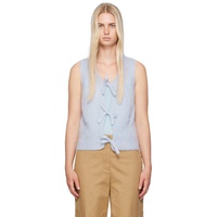 가니 GANNI Blue Tie String Vest 242144F100001