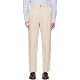 GANT 240 MULBERRY STREET Beige Pleated Trousers 241170M191000