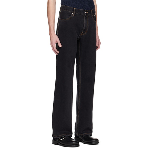  고셰르 GAUCHERE Black Double Zipper Jeans 231808M186005