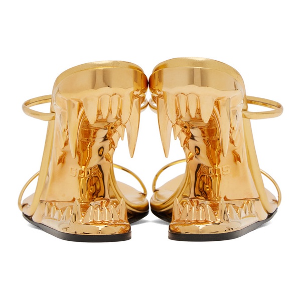  GCDS Gold Morso Heeled Sandals 232308F125000