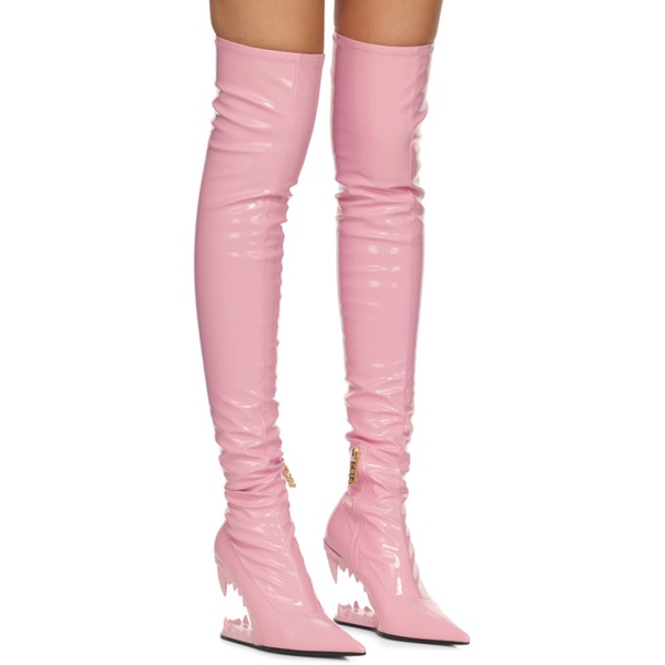  GCDS Pink Morso Boots 232308F115000