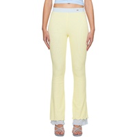 GCDS Yellow Flare Trousers 241308F087008