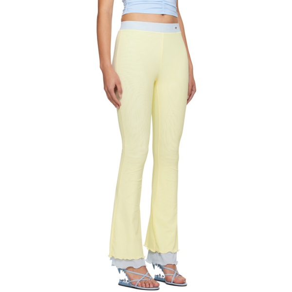  GCDS Yellow Flare Trousers 241308F087008