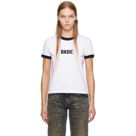 GCDS White Basic T-Shirt 232308F110000