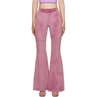 GCDS Pink Flared Trousers 232308F087007
