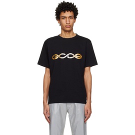GCDS Black Reflective T-Shirt 231308M213012