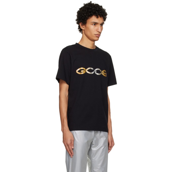  GCDS Black Reflective T-Shirt 231308M213012