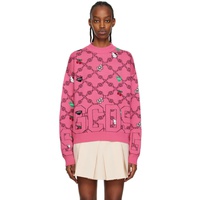 GCDS Pink Hello Kitty 에디트 Edition Sweater 231308F099000