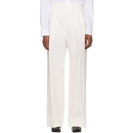 GIA STUDIOS White Pleated Trousers 231749F087009