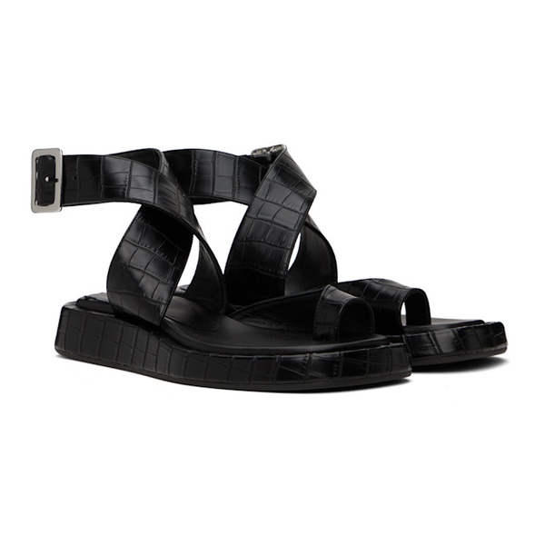  GIABORGHINI Black Roxanne Croc Sandals 241671F124003