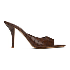 GIABORGHINI Brown Perni 04 Croc Heeled Sandals 241671F125002