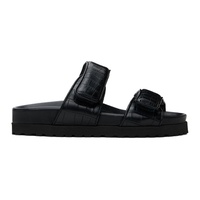 GIABORGHINI Black Perni 11 Croc Sandals 241671F124001