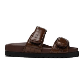GIABORGHINI Brown Perni 11 Croc Sandals 241671F124002