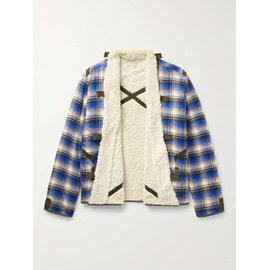 그렉 로렌 GREG LAUREN Hounds Reversible Checked Cotton-Flannel and Fleece Jacket 1647597295411768