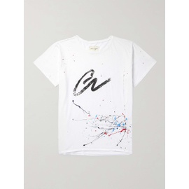 그렉 로렌 GREG LAUREN Paint-Splattered Printed Cotton-Jersey T-Shirt 1647597309921314