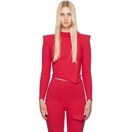 GREG ROSS SSENSE Exclusive Red Zip Top 242218F107000