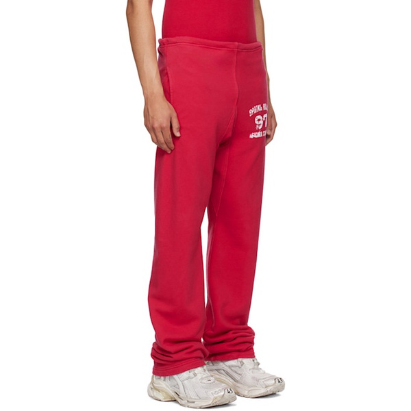  GREG ROSS SSENSE Exclusive Red Sweatpants 242218M190002