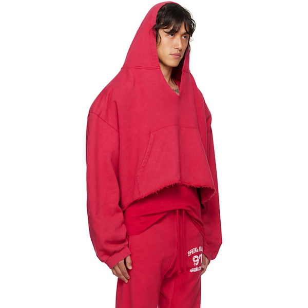  GREG ROSS SSENSE Exclusive Red V-Neck Hoodie 242218M202002