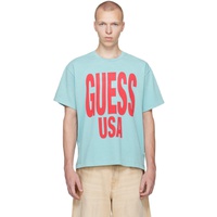 GUESS USA Blue Faded T-Shirt 231603M213000
