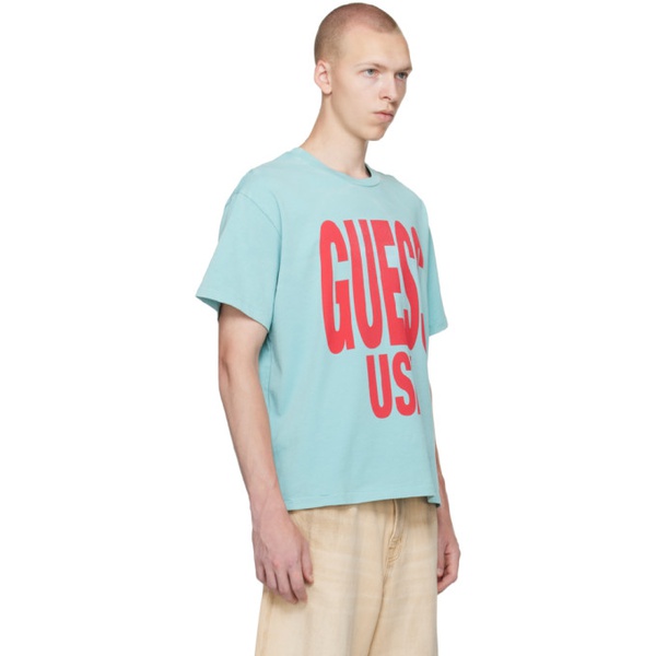  GUESS USA Blue Faded T-Shirt 231603M213000