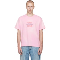GUESS USA Pink Faded T-Shirt 231603M213001