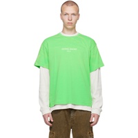 GUESS USA Green Faded T-Shirt 231603M213004
