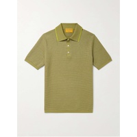 GUEST IN RESIDENCE Striped Textured-Knit Cotton Polo Shirt 1647597333935159