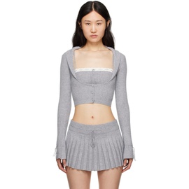 GUIZIO Gray Cielo Cardigan 232897F057000