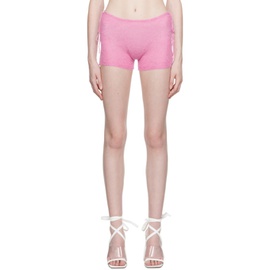 GUIZIO Pink Side Tie Shorts 232897F088001