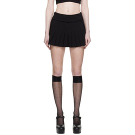 GUIZIO Black Pleated Miniskirt 231897F090015