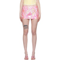 GUIZIO Pink Paillette Miniskirt 241897F090018