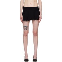 GUIZIO Black Slit Miniskirt 242897F090001
