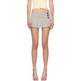 GUIZIO Gray Pleated Miniskirt 242897F090034