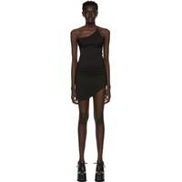 GUIZIO Black Asymmetrical Voxel Dress 221897F052012