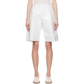 Gabriela Coll Garments White No.277 Leather Shorts 241282F088003