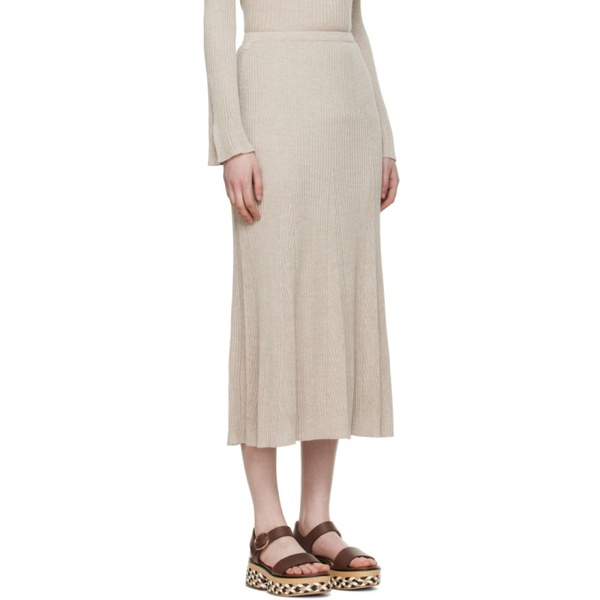  가브리엘라 허스트 Gabriela Hearst Brown Silk Midi Skirt 221854F092001