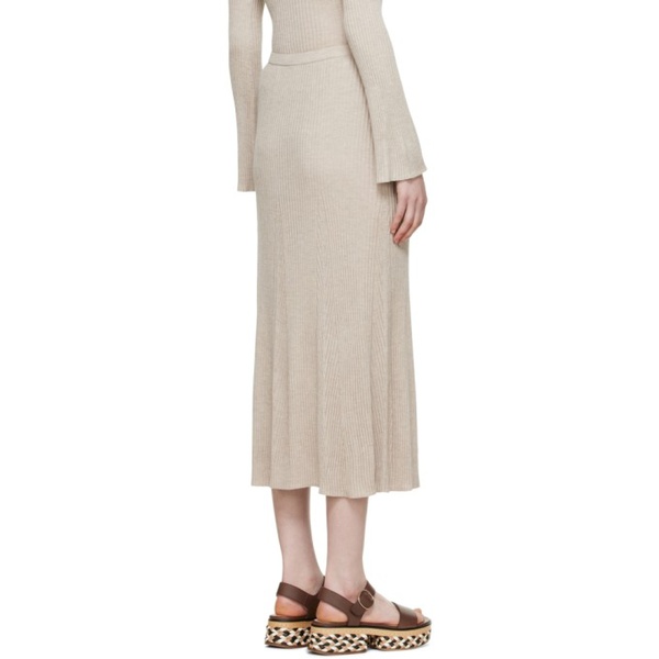  가브리엘라 허스트 Gabriela Hearst Brown Silk Midi Skirt 221854F092001